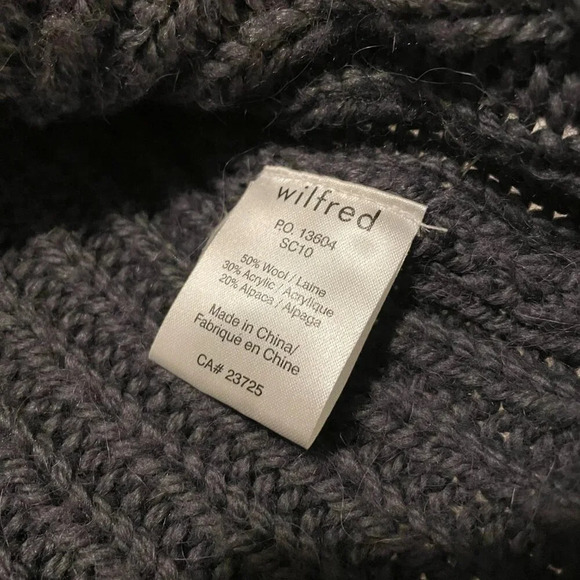 Wilfred Aritzia Sleeveless Knitted  Wool V Neck Dress Missing Size Tag - Picture 9 of 16